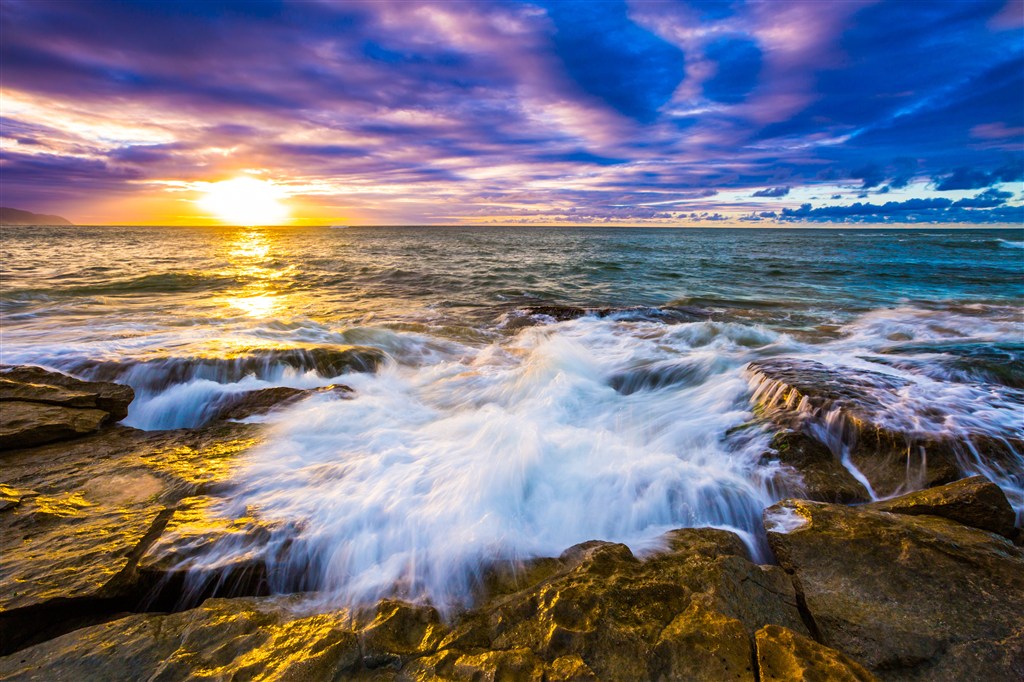 高清唯美海边日落风景图片 第1页