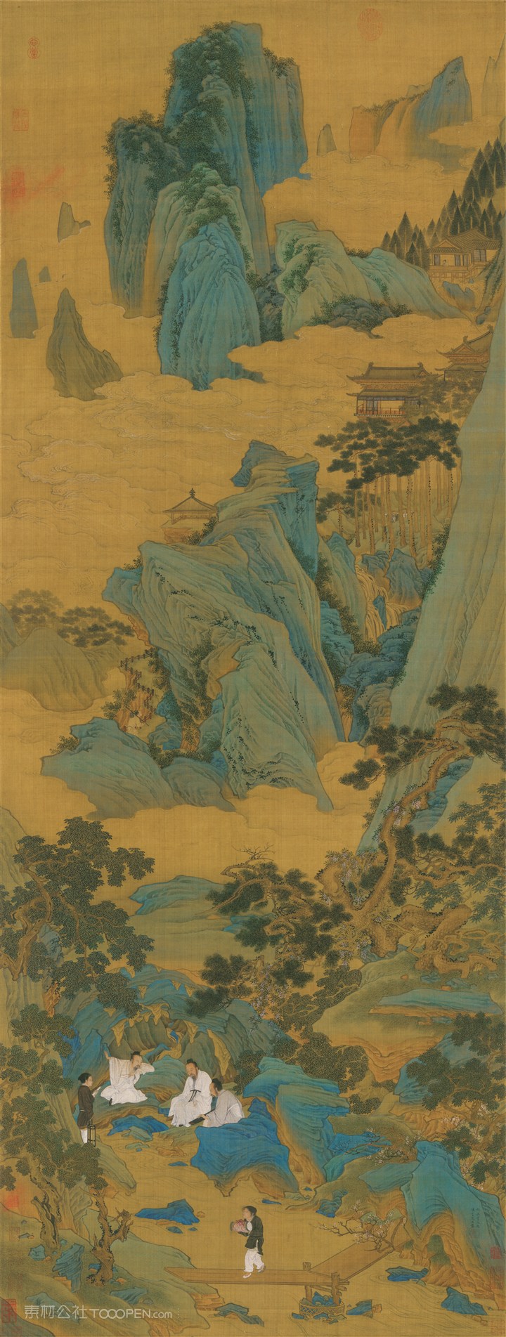 明代画家仇英作品桃源仙境国画图片 第1页