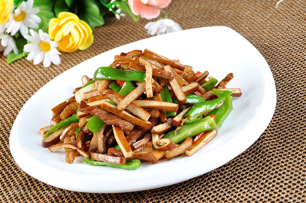 酱豆腐干炒肉风味小炒菜谱高清图片湘菜摄影餐饮传统美食 第1页