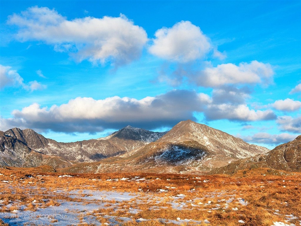 唯美山脉风景画壁纸 第1页